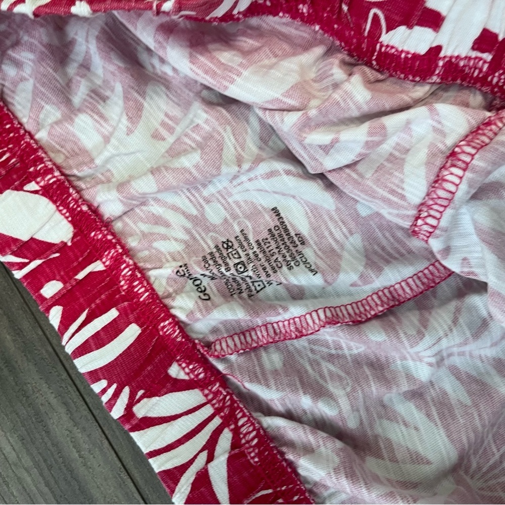 Hot Pink Tropical Drawstring Shorts - Picture 5 of 5